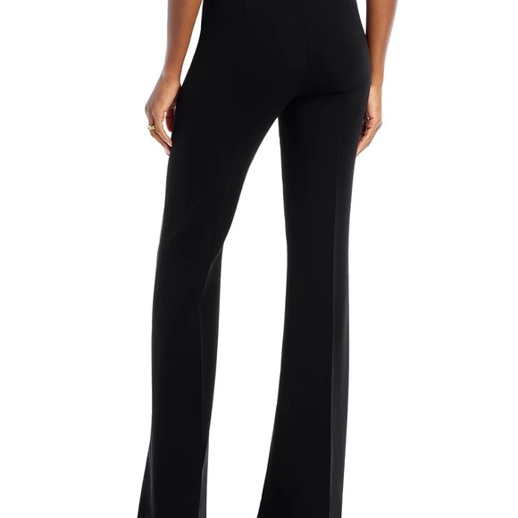 NWT Theory Black Demitria Admiral Crepe Flared Pants - Size 6 - Picture 2 of 8